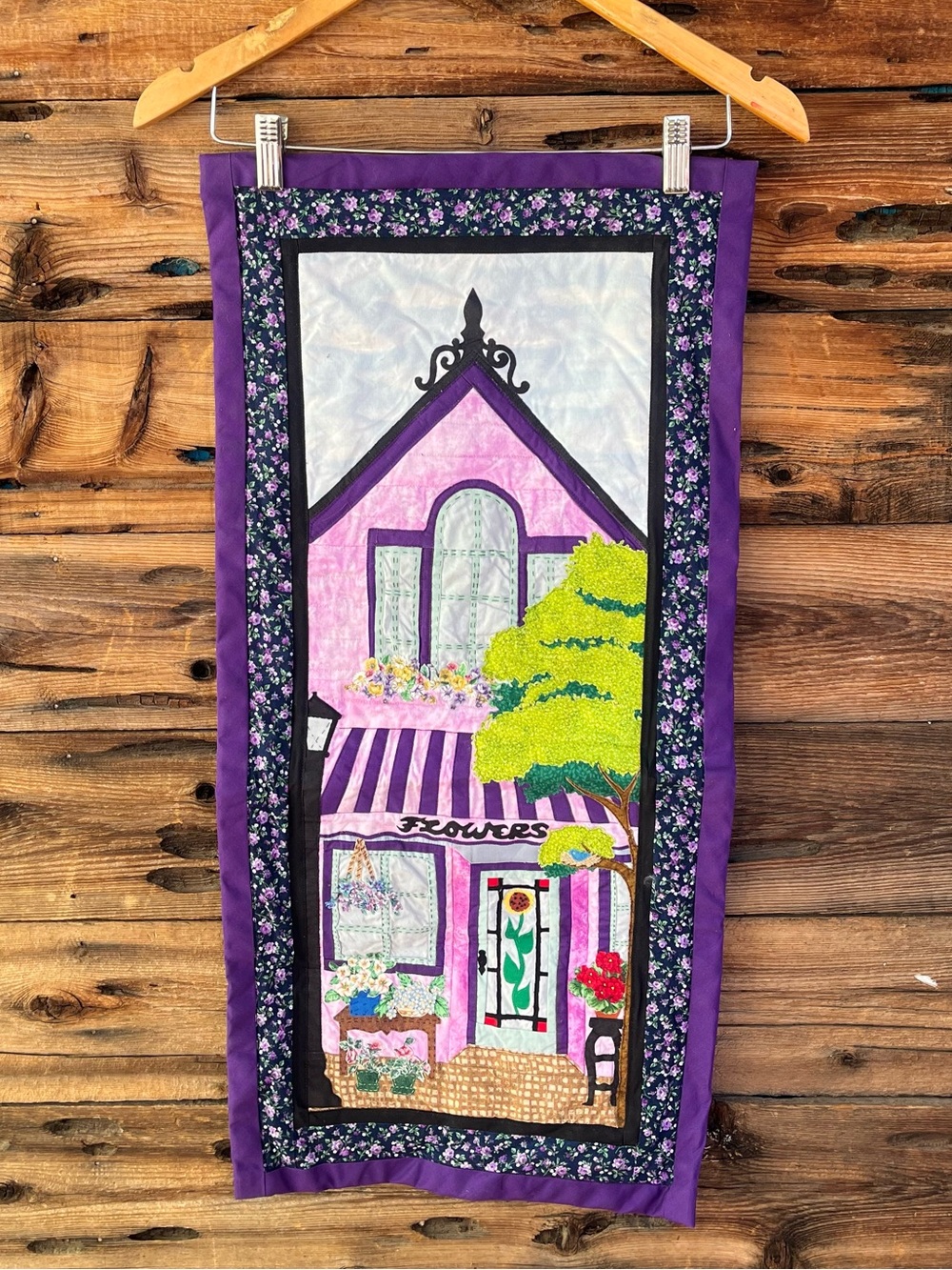 HANDMADE | Floral Shop Quilted Wall Hanging Garden Banner